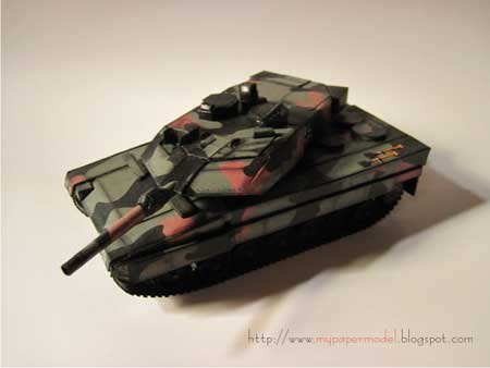 Leopard 2A6 German Battle Tank Papercraft