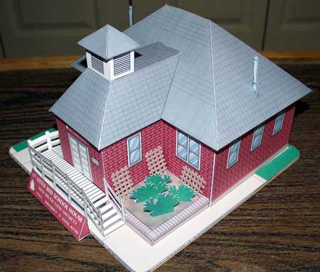 The Little Red School House Papercraft