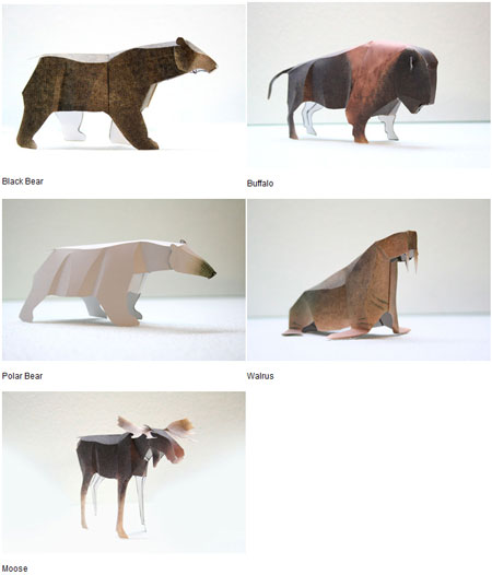 Canadian Animal Series Papercrafts