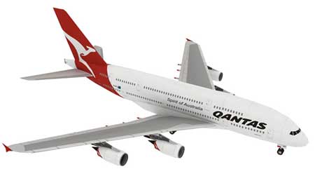 Airbus A380 Superjumbo Papercraft - Qantas