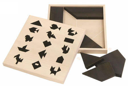 Tangram Papercraft Silhouette Puzzle