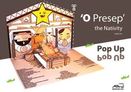 O Presep, the Nativity Christmas Paper Toy Pop-Up