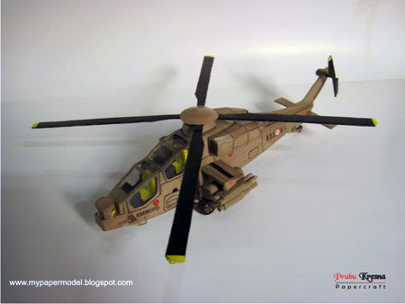Agusta A129 Mangusta Attack Helicopter Papercraft