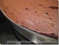Close up of the chocolate cake