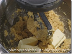 Mixing in the butter