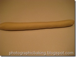 Snake of bagel dough