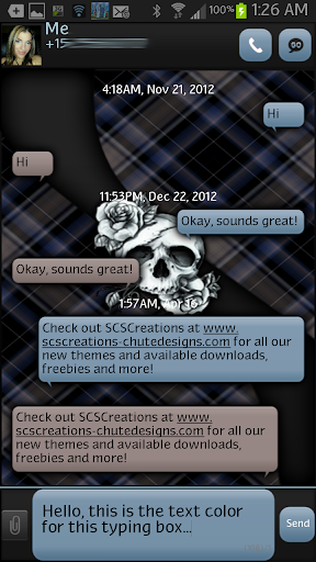 【免費個人化App】GO SMS - Rose Skulls 5-APP點子