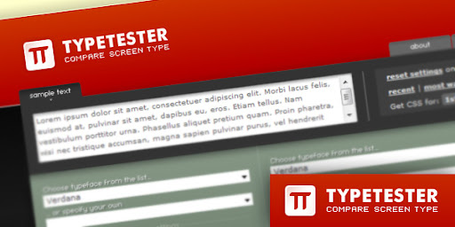 Typetester - compare fonts