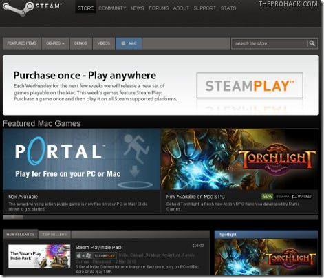 Steam for MAC's launched today with a multitude of opprtunities for gamers and Valve alike - theprohack.com