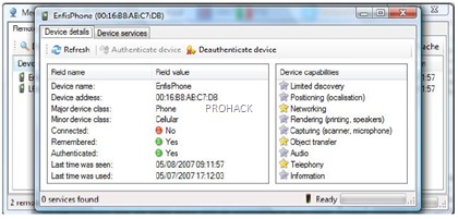 Bluetooth Network Scanner running on Win Vista - rdhacker.blogspot.com
