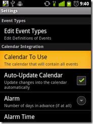 choose calendar which you want to update.