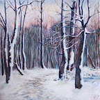 woodland Snow Painting