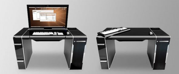 modern black computer desk designs ideas pictures