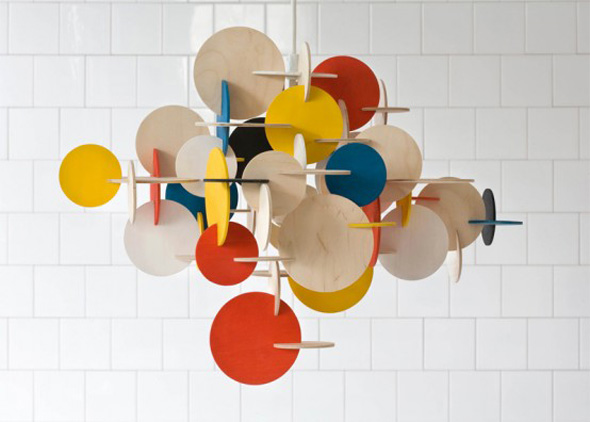 Creative Suspension Pendant Lamps Lighting Fixtures Design Made of Plywood Pieces