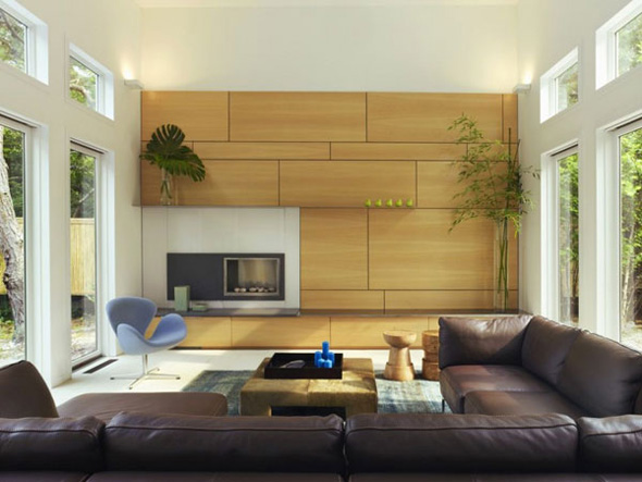 contemporary open concept family room design