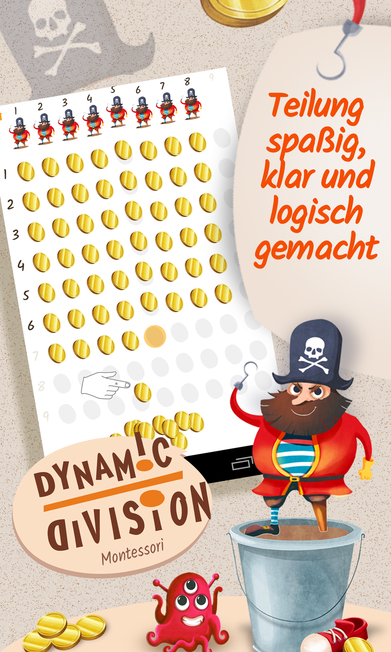 Android application Montessori Dynamic Division screenshort