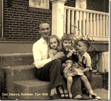 dad & kids 1956