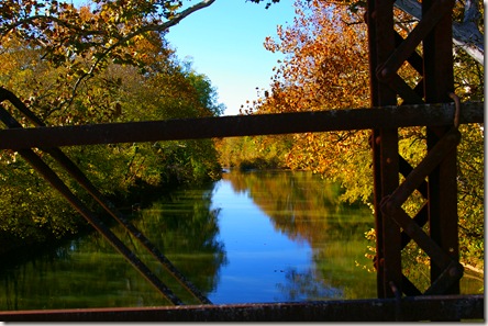 View of the river from old bridge