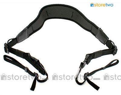 Neoprene Camera Shoulder Neck Strap with Webbing and Quick Release Tabs
