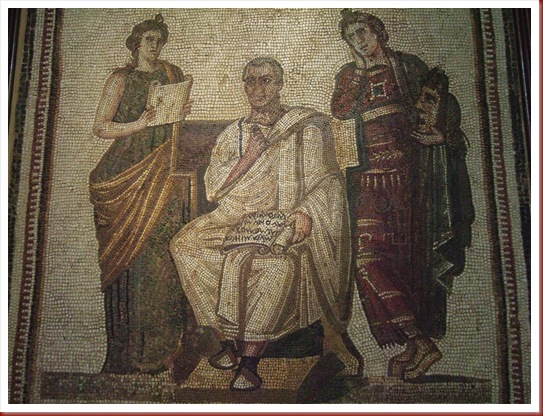 484 - Túnez, Museo Nacional del Bardo. La Gioconda Tunecina procede de Hadrumetum, en  Susa y data del s. III. Es el único retrato de Virgilio que se conoce.