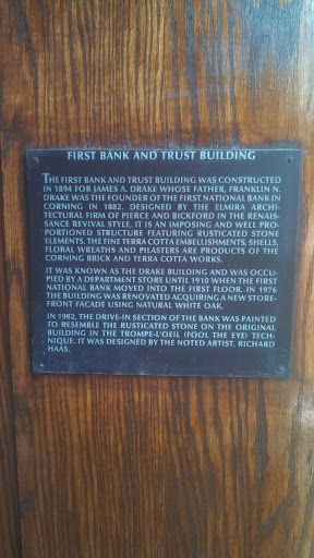First Bank and Trust Building Plaque