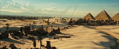 Transformers 2 - Return Of The Fallen -  Protoforms landing in Egypt