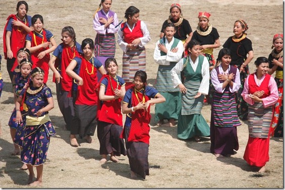 girls performing the cultural dance in opening ceremony
