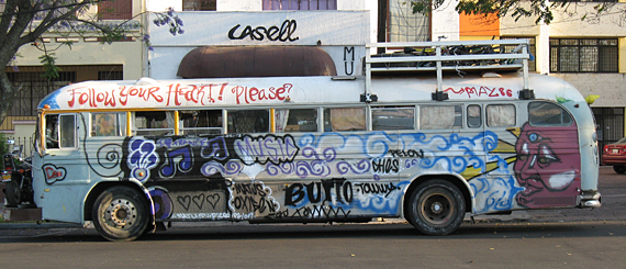 This bus has seen better days. This bus has seen better days.