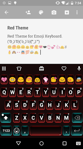 Red Love Emoji Keyboard