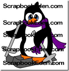 penguin on skiis colored -250jl