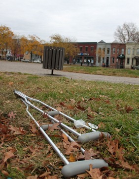 Crutches near Eastern Market, DC