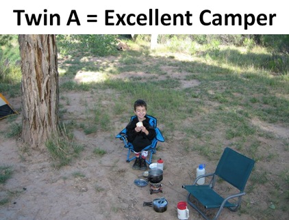 Twin A Camping caption
