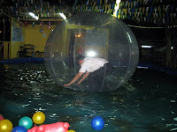 My attempt at standing inside the Zorb Ball