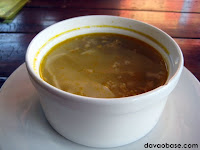 Yummy molo soup (for free) at Pinutos Republik