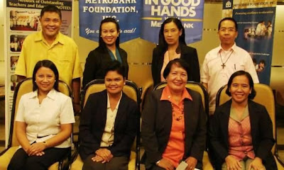 Mrs. Rochelle Papasin (left, seated) of the Philippine Science High School - Southern Mindanao Campus was awarded by Metrobank Foundation as one of the top ten Most Outstanding Teachers in the Philippines.