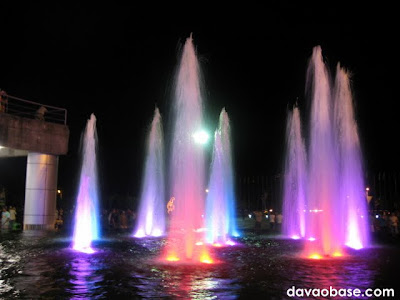 Amazing fountain and lights display at the New City Hall in Tagum City