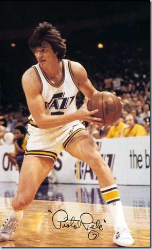 Pistol Pete Maravich . . . the very early zenith of Jazz wingplayers
