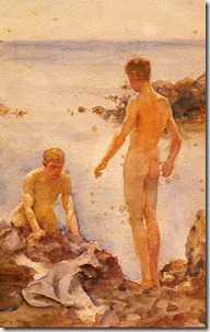 Tuke,_Henry_Scott_(1858–1929)_-_1921_-_Boys_bathing_on_rocks