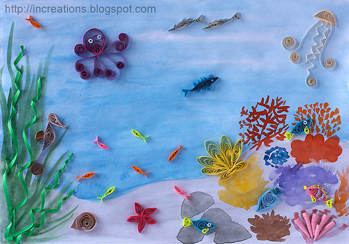 Under the sea: kids' quilling picture