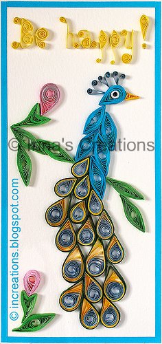Quilled Peacock Card