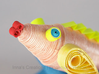 Fish. 3D quilling. Detail