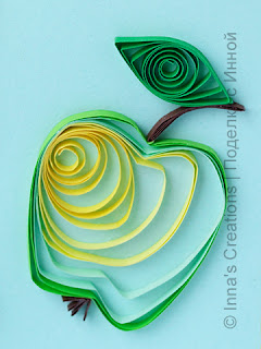 Green quilled apple