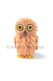 3D quilled baby owl
