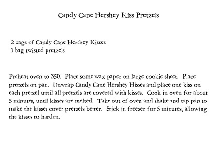 Candy Cane Hershey Kiss Pretzels1