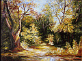 forest scene landscape-oil painting