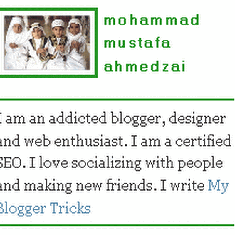 Customize Author Profile In Blogger