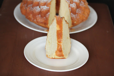 photo of a slice of Sour Cream Pound Cake