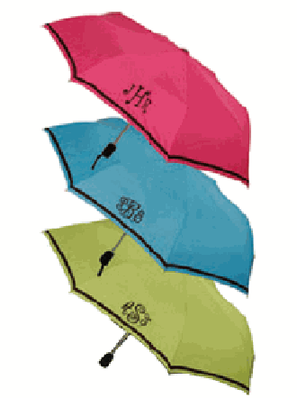 monogrammed umbrella