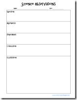 Science Observation Page
