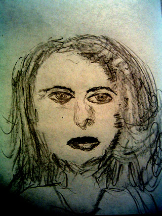 Sketch of Ingrid Bergman